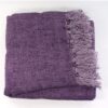 100% linnen plaid paars
