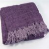 100% linnen plaid paars