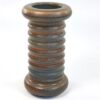 Vintage vaasje ribbels bruin