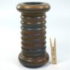 Vintage vaasje ribbels bruin