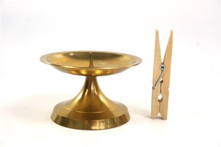 Vintage messing kandelaar stompkaars