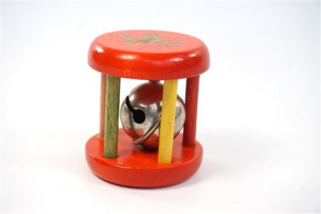 Vintage houten rammelaar klein