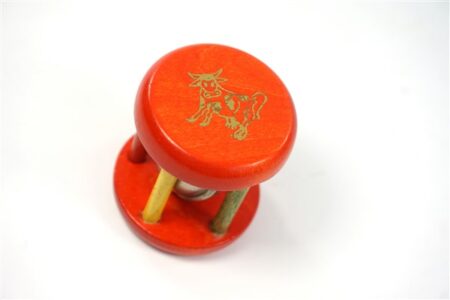 Vintage houten rammelaar klein
