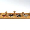 Vintage houten kinderkapstok dieren