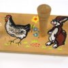 Vintage houten kinderkapstok dieren