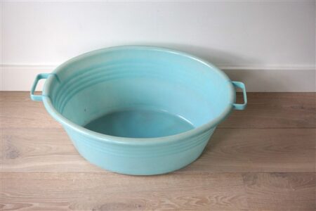 Vintage teil blauw groot Curver