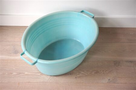 Vintage teil blauw groot Curver