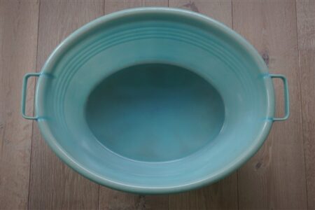 Vintage teil blauw groot Curver