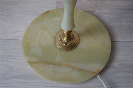 Vintage grote tafellamp marmer goud