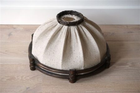 Vintage lampenkap hout rotan Manou