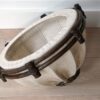 Vintage lampenkap hout rotan Manou