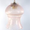 Vintage glazen lampenkap roze