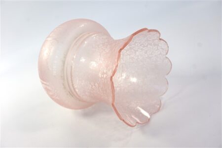 Vintage glazen lampenkap roze
