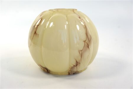 Vintage glazen lampenkap bol marmer