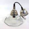 Glazen hanglamp helder + metaal