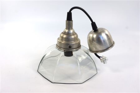 Glazen hanglamp helder + metaal