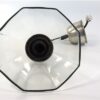 Glazen hanglamp helder + metaal
