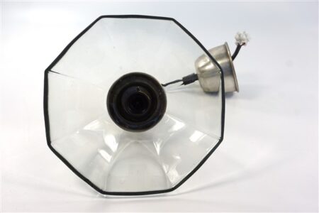 Glazen hanglamp helder + metaal