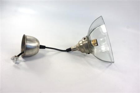 Glazen hanglamp helder + metaal