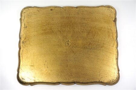 Vintage dienblad donkerblauw goud