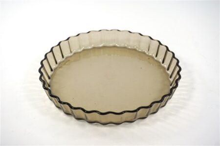 Vintage ovenschaal rookglas Arcopal