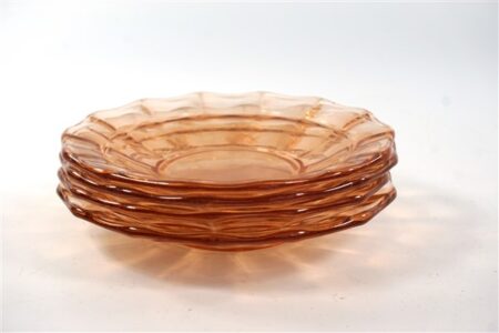 Vintage glazen schotels roze
