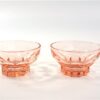 Vintage glazen schaaltjes roze