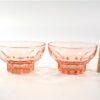 Vintage glazen schaaltjes roze