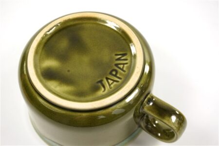 Vintage soepkan groen Japan