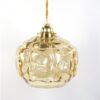 Vintage glazen lampenkap bubbels getint
