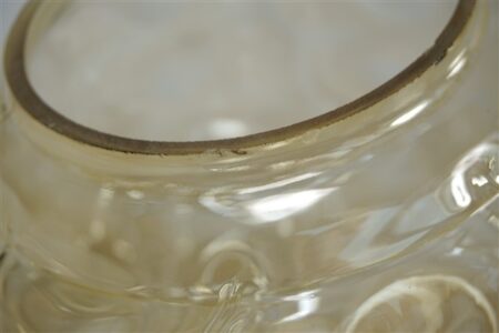 Vintage glazen lampenkap bubbels getint