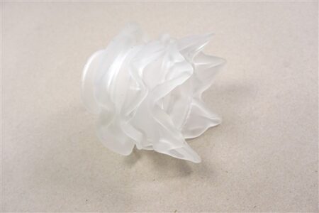 Vintage glazen lampenkap glas mat wit gebloemd