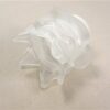 Vintage glazen lampenkap glas mat wit gebloemd