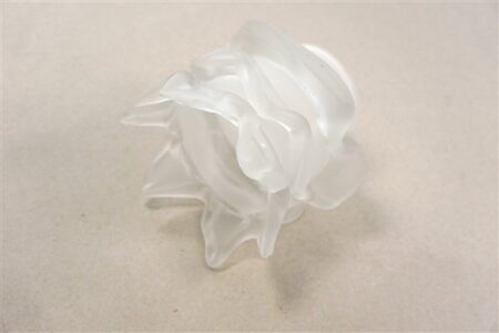 Vintage glazen lampenkap glas mat wit gebloemd