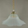 Vintage glazen lampenkap bloem mat glas