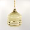 Vintage glazen lampenkap zachtgeel goud