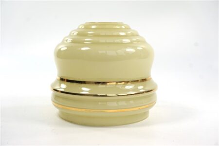 Vintage glazen lampenkap zachtgeel goud