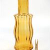 Vintage glazen lampenkap amber