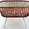 Vintage poppenwieg rotan