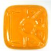 Vintage fondue vakjes bord geel