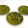 Vintage fondue vakjes borden groen
