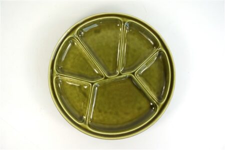 Vintage fondue vakjes borden groen