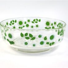 Vintage glazen schaal bloemen