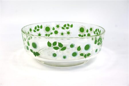 Vintage glazen schaal bloemen