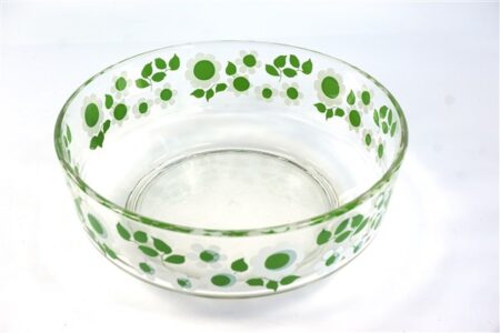 Vintage glazen schaal bloemen
