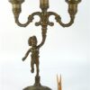 Vintage messing-koperen kandelaar engel - 3 arm