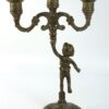 Vintage messing-koperen kandelaar engel - 3 arm