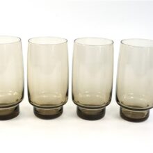 Vintage hoge glazen Arcoroc rookglas