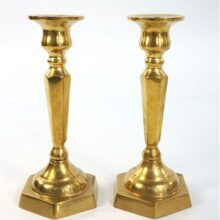 2 vintage kandelaren messing