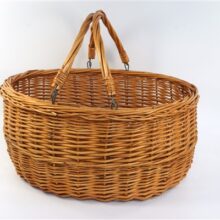 Grote vintage rieten mand